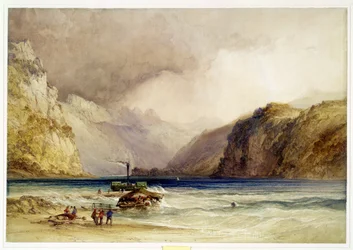 Wallenstadt, vanuit Wesen, Zwitserland, 1842